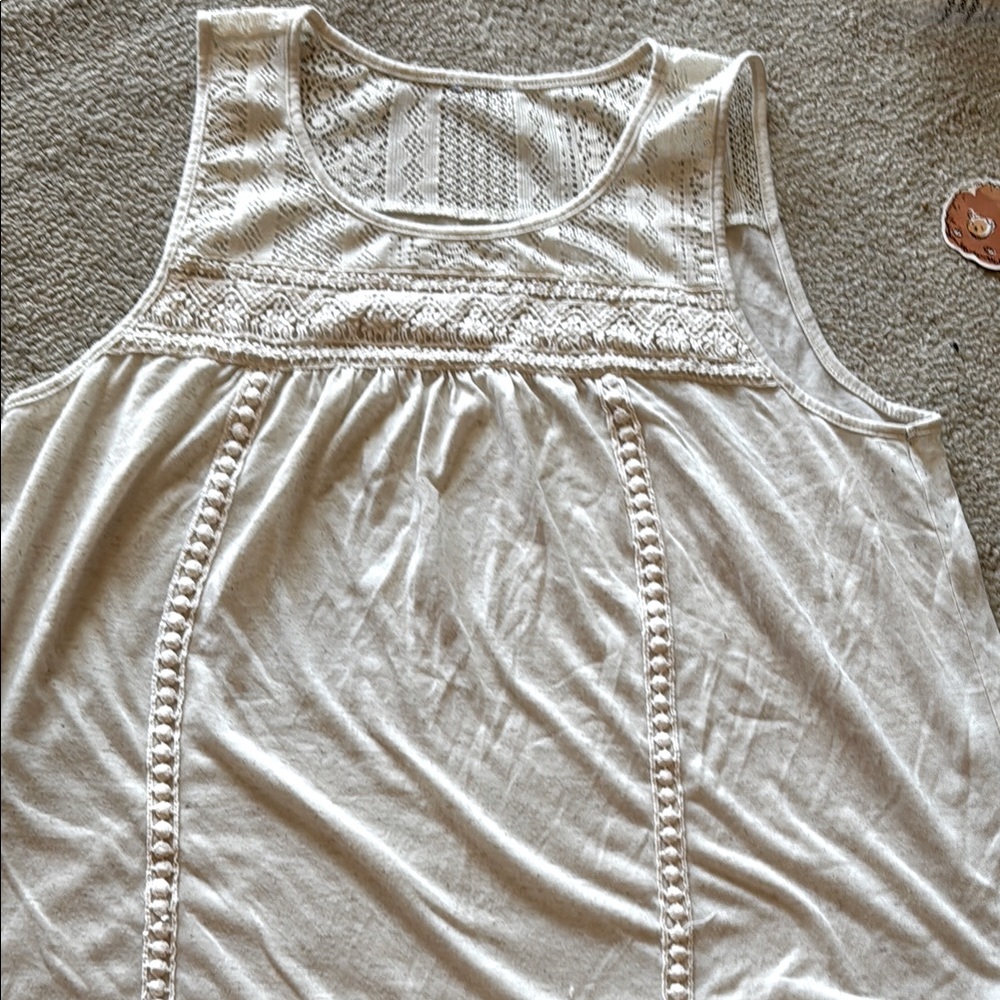 Womens Elegant Cream Lace Women's Top size XL